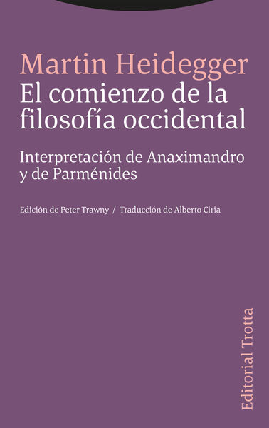 EL COMIENZO DE LA FILOSOFIA OCCIDENTAL. 9788413642093