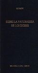 SOBRE LA NATURALEZA DIOSES