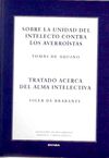 SOBRE UNIDAD INTELECTO CONTRA AVERROISTA. 9788431323042