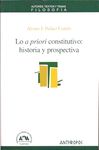 LO A PRIORI CONSTITUTIVO