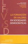 FORMACION EN VALORES EN SOCIEDADES DEMOC