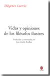 VIDAS Y OPINIONES DE LOS FILÓSOFOS ILUSTRES