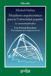 MANIFIESTO ARQUITECTÓNICO PARA LA UNIVERSIDAD POPULAR. 9788497843164