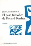 EL PASO FILOSOFICO DE ROLAND BARTHES. 9789505187188