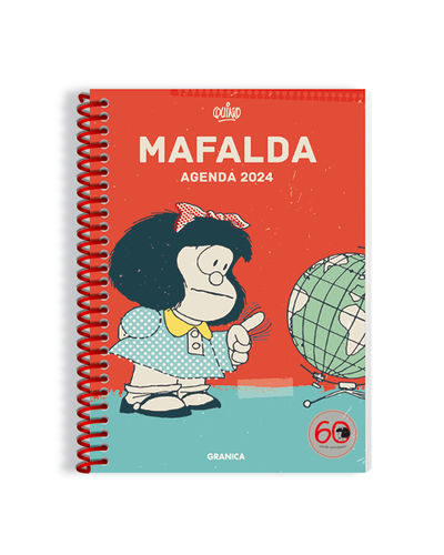 AGENDA 2024 MAFALDA ANILLADA COLUMNAS ROJA. 9789878935720